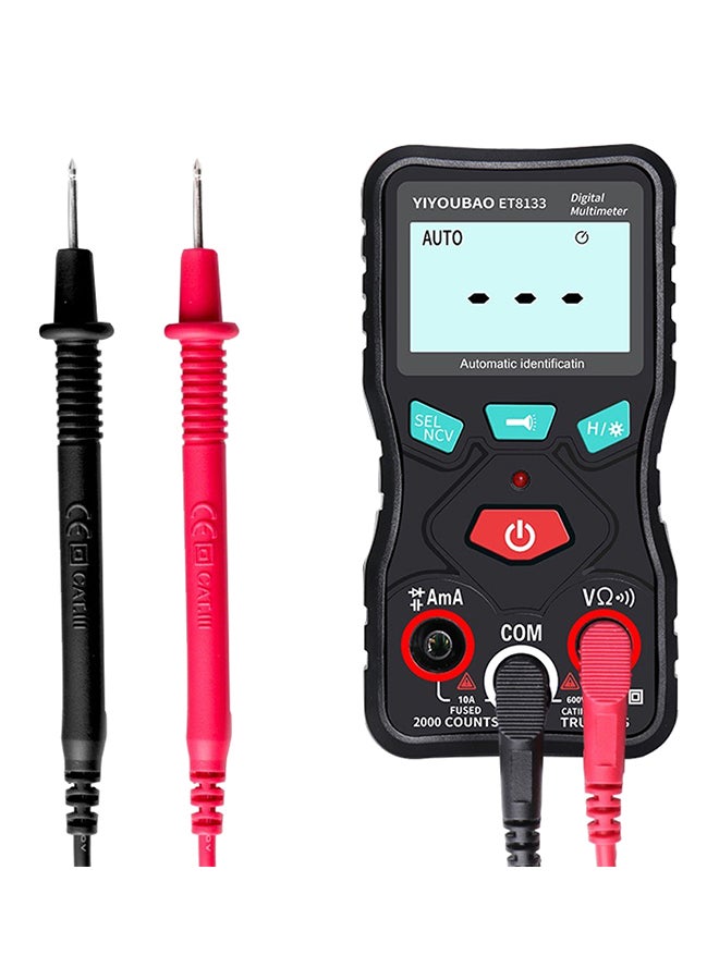 Fully Automatic Identification Multimeter Black/Red 14cm  - Image 1