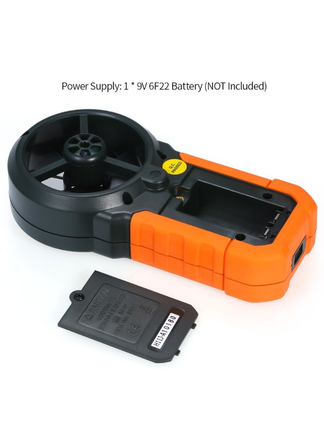 Professional Digital Anemometer Orange/Black 19cm - Image 3
