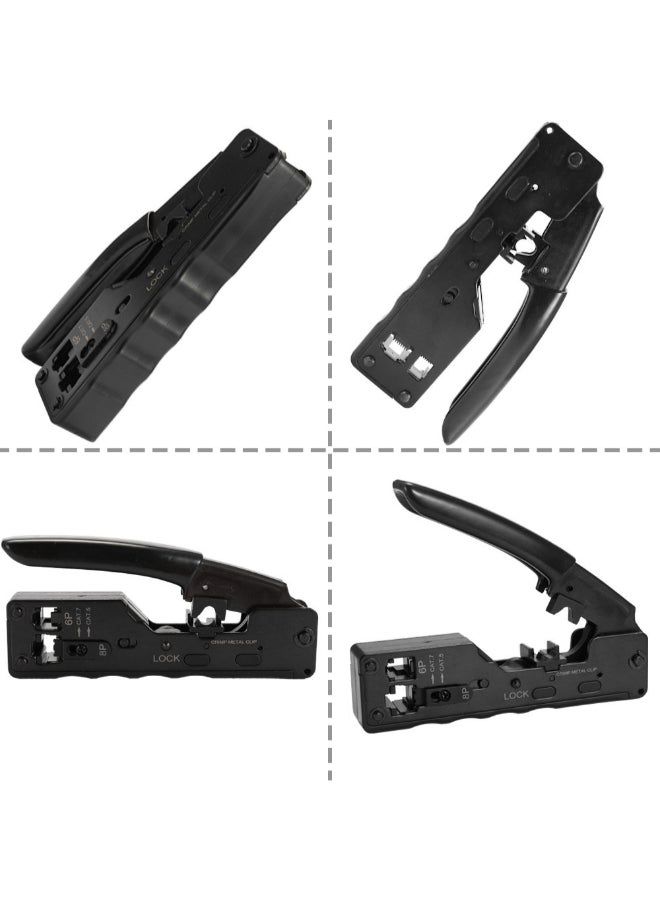 Generic Portable Ethernet Cable Crimping Tool Black 107 x 22 x 134mm  - Image 2