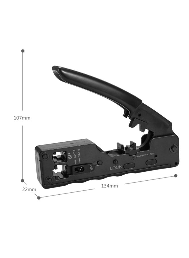 Generic Portable Ethernet Cable Crimping Tool Black 107 x 22 x 134mm  - Image 3