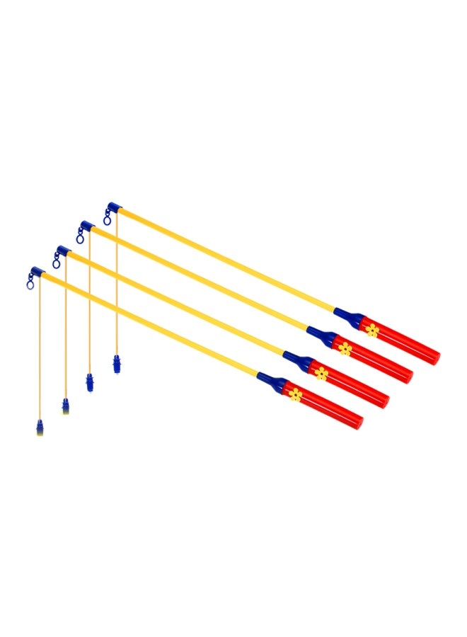 4-Piece LED Electronic Decorative Lantern Sticks Yellow/Red 42.8x6.8x3.8cm - Image 1