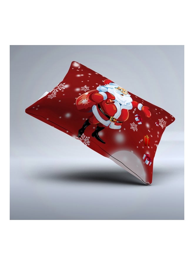4-Piece Christmas Printed Duvet Cover Set Polyester Red/White/Blue - Image 5