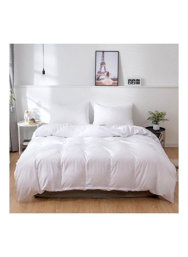 Generic 3-Piece Pillowcase Quilt Cover Set Polyester White  - Image 1