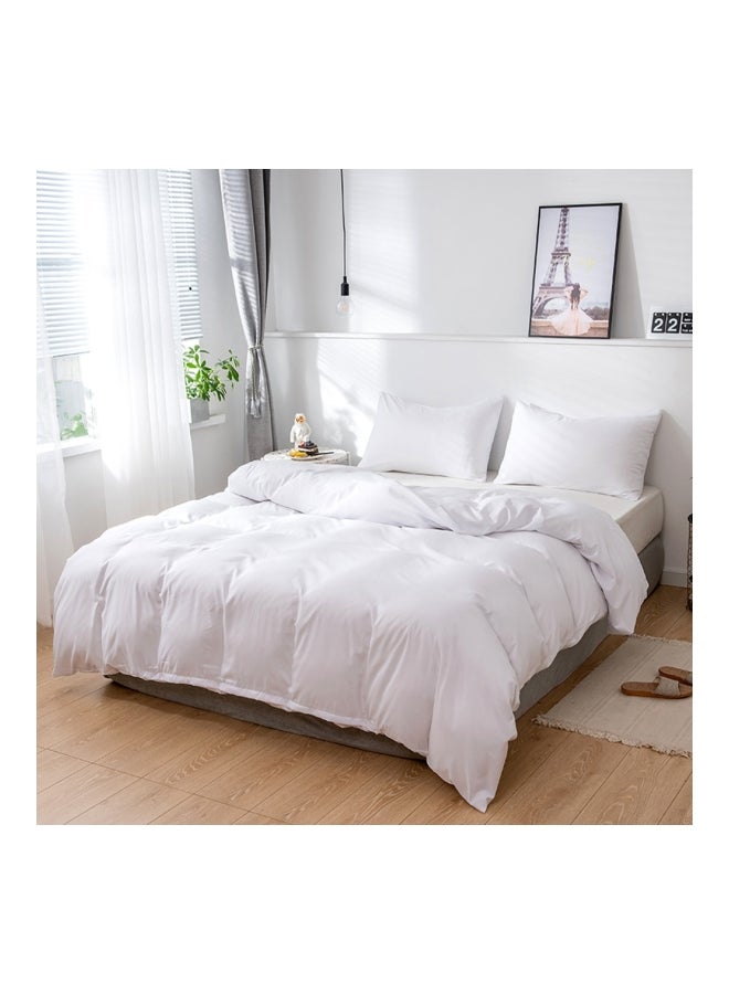 Generic 3-Piece Pillowcase Quilt Cover Set Polyester White  - Image 2