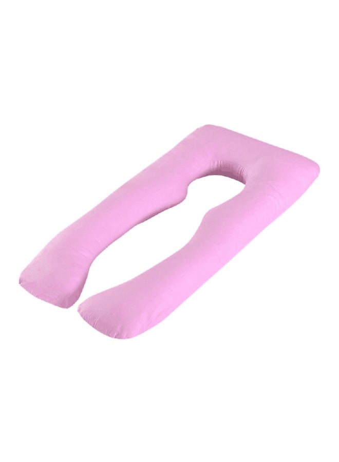 Washable U Shaped Maternity Pillow fabric Pink 30x30x25cm - Image 1