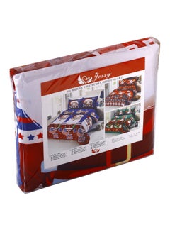Generic 4-Piece 3D Printed Quilt Set Polyester Blue/Red/White Queen  - Image 5