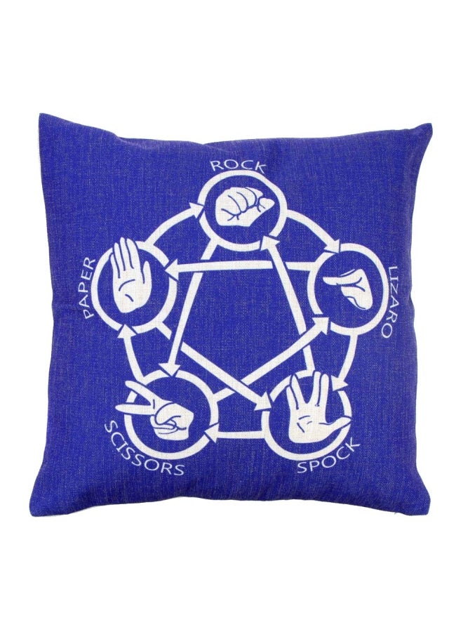 Modern Pillowcase Cover polyester Blue/White 45x45cm  - Image 1