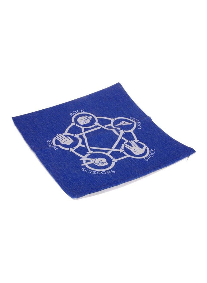 Modern Pillowcase Cover polyester Blue/White 45x45cm  - Image 2