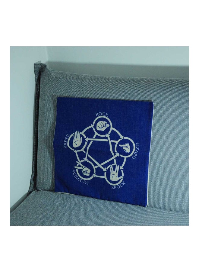 Modern Pillowcase Cover polyester Blue/White 45x45cm  - Image 4