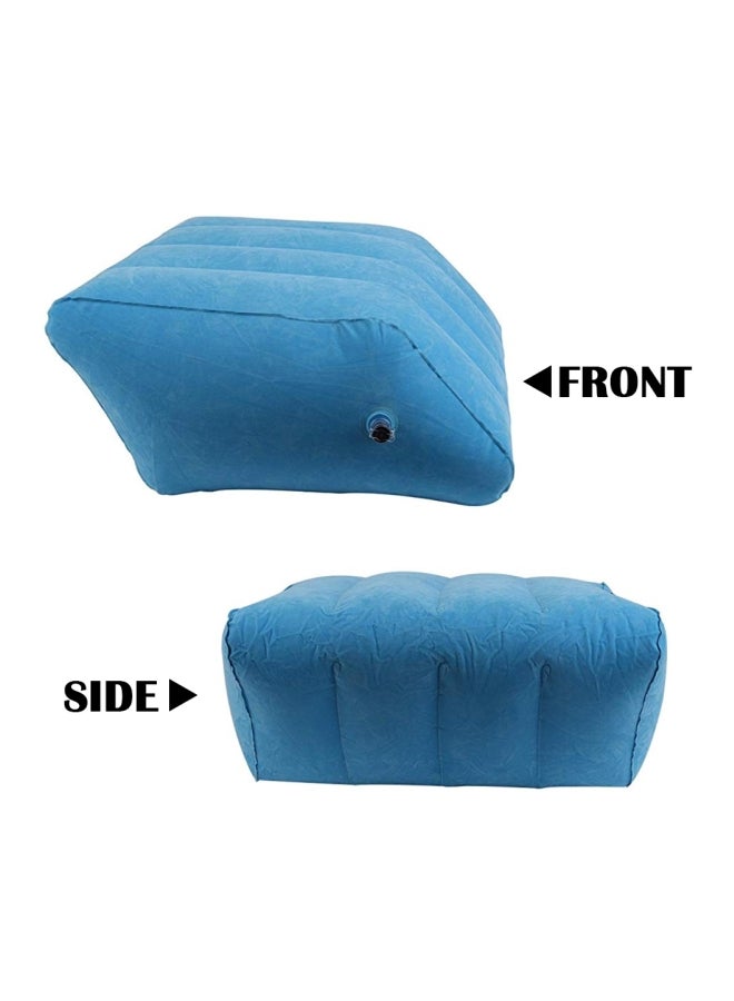 Inflatable Leg Pillow With Pump PVC Blue  - Image 3