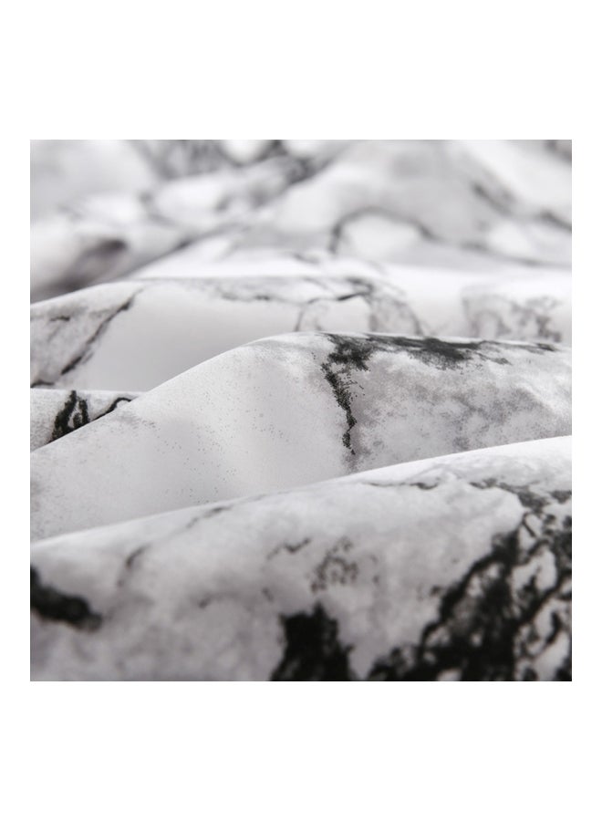 Hypoallergenic Breathable Mattress Cover Polyester White/Black 138x190x30cm - Image 5