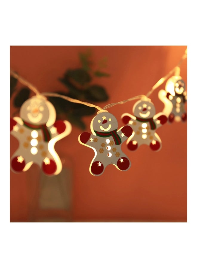 شريط إضاءة LED على شكل رجل الثلج أبيض دافئ 1.1متر - Image 3