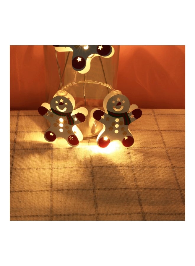 شريط إضاءة LED على شكل رجل الثلج أبيض دافئ 1.1متر - Image 2
