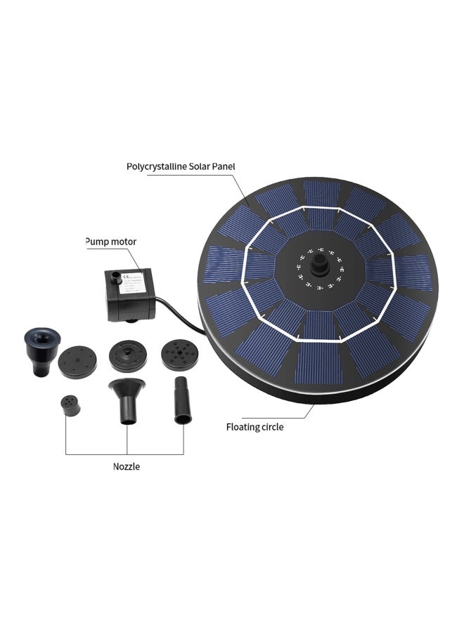 Generic Solar-Power Birdbath Fountain Pump Black  - Image 2