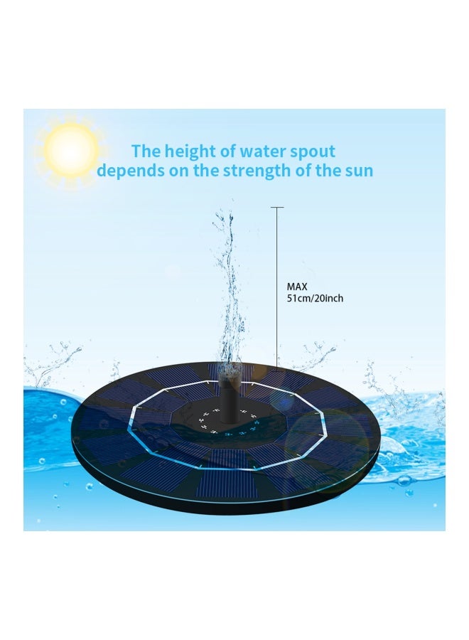 Generic Solar-Power Birdbath Fountain Pump Black  - Image 3