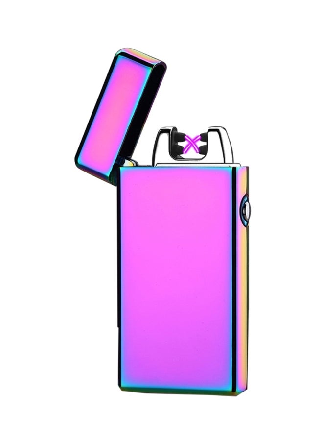 Generic USB Rechargeable Electric Lighter Purple/Blue 7.5x1.2x3.5centimeter 