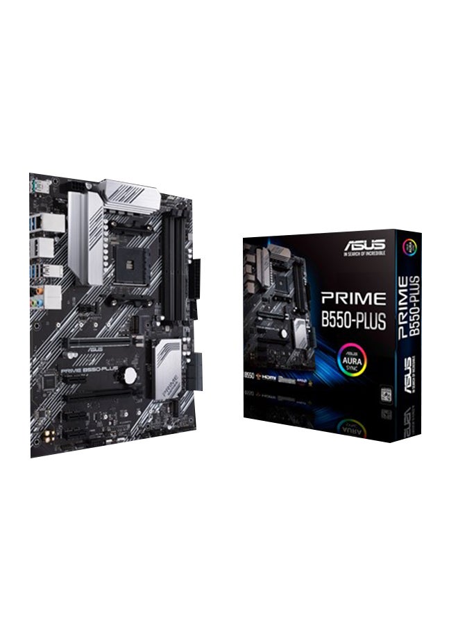 ASUS - Prime B550-Plus Gaming Motherboard 12x9.6inch Black/Grey - Image 1