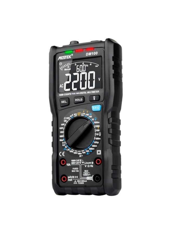 MESTEK RMS Multifunctional Digital Multimeter Black 18.5 x 8.8 x 5.2cm  - Image 4