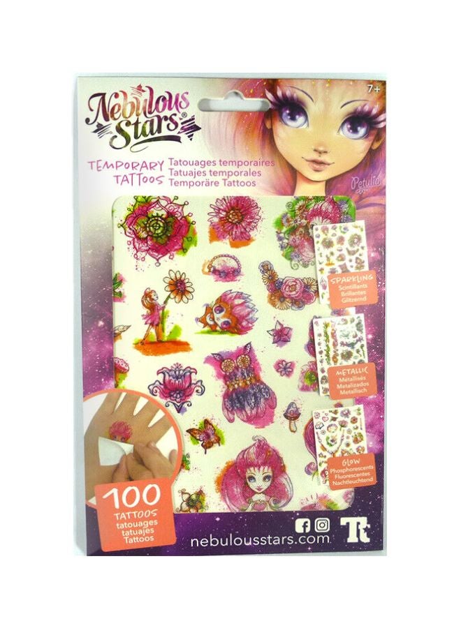 Nebulous Stars 100-Piece Temporary Tattoos Petulia Set  - Image 1