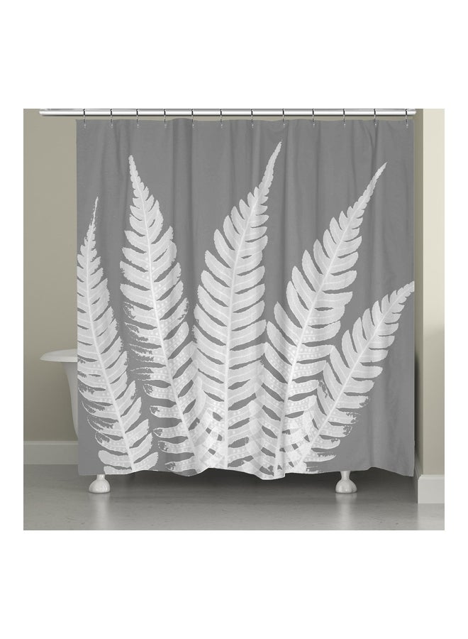 Htovila Printed Polyester Bath Curtain Grey/White 72x72inch - Image 1