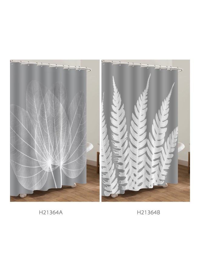 Htovila Printed Polyester Bath Curtain Grey/White 72x72inch - Image 2
