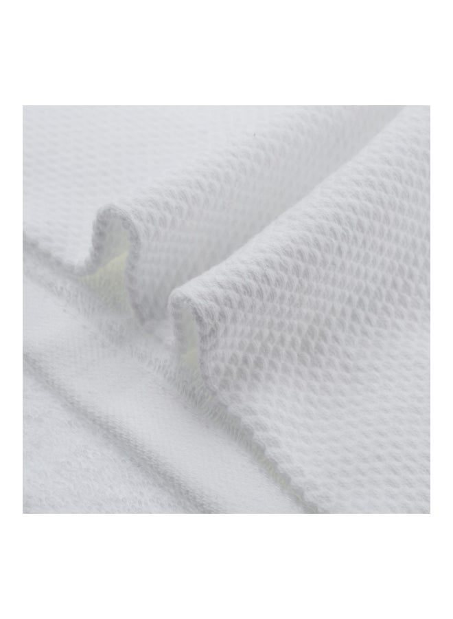 2-Piece Cotton Bath Towels White Small 35x70, Big 70x140cm - Image 4