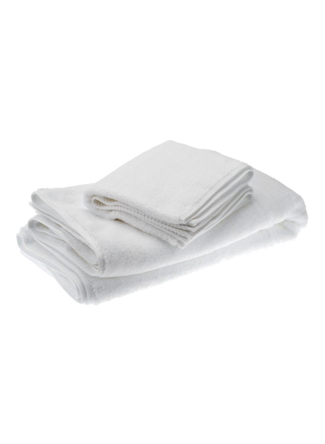2-Piece Cotton Bath Towels White Small 35x70, Big 70x140cm - Image 5