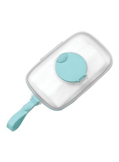 Grab And Go Snug Seal Wipes Case - White/Blue
