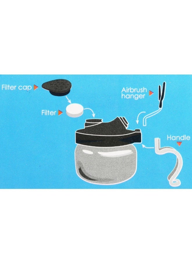 Airbrush Washing Tool Set Clean Pot Pen Holder multicolour - Image 2