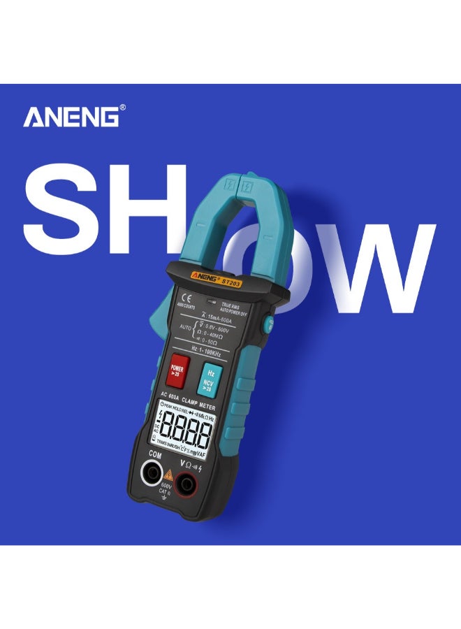 مقياس متعدد رقمي بمشبك متري ونطاق تلقائي لقياس التيار المتردد بالقيمة الفعلية لجذر متوسط المربع أسود/أزرق 59.2 x 170 x 31مم - Image 5