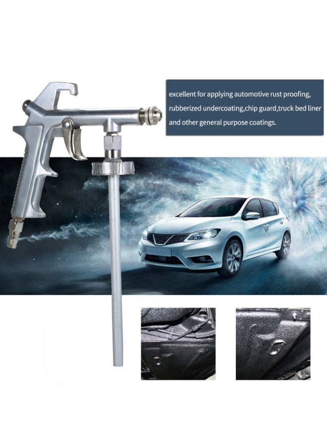 Aluminum Alloy Airbrush Paint Sand Spray Gun Silver 20centimeter  - Image 2