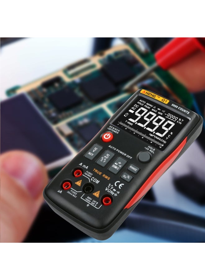 مقياس ترو RMS رقمي متعدد الوظائف وعالي الدقة يناسب جميع الأجهزة أحمر وأسود 21سم