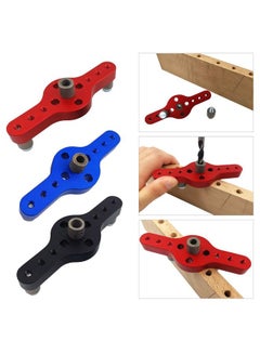 Generic Aluminum Alloy Woodworking Straight Hole Self Centering Drill Guide Blue 14 x 3 x 5cm  - Image 3