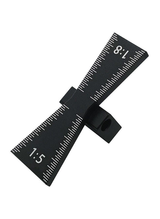 Generic Aluminum Alloy Hand Cut Dovetail Marker Gauge With Scale Template Black  - Image 1