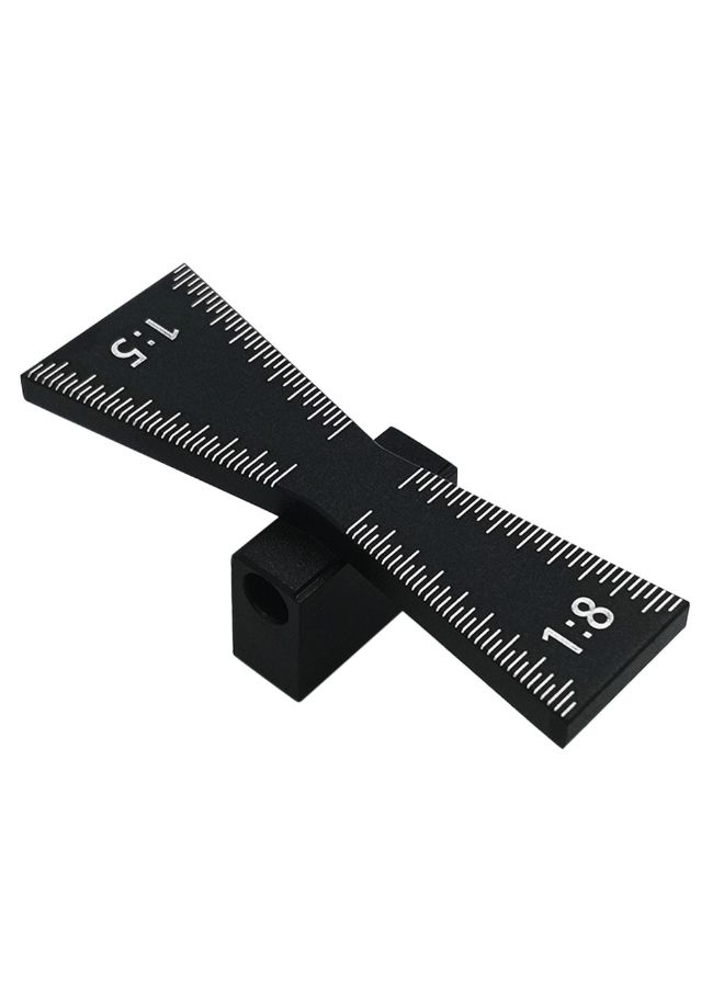 Generic Aluminum Alloy Hand Cut Dovetail Marker Gauge With Scale Template Black  - Image 5