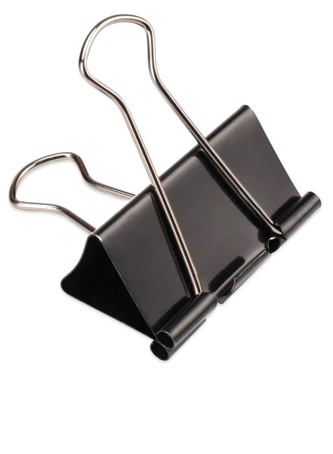 Onyx & Green 18-Piece Fold Back Clamp Clip Set Black/Silver - Image 1