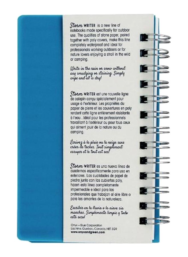 Onyx & Green Storm Writer Spiral Notebook, 130 Pages Blue - Image 2