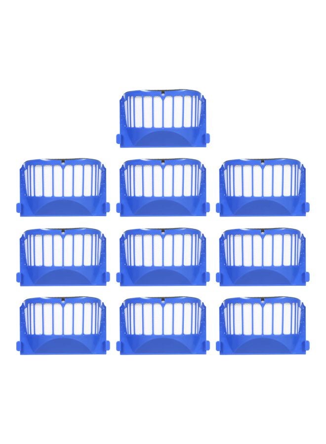 10-Piece Replacement Filter Accessories For iRobot Roomba 600 Series 690 691 694 650 651 664 615 601 630 Vacuum Cleaner H21100 Blue  - Image 4