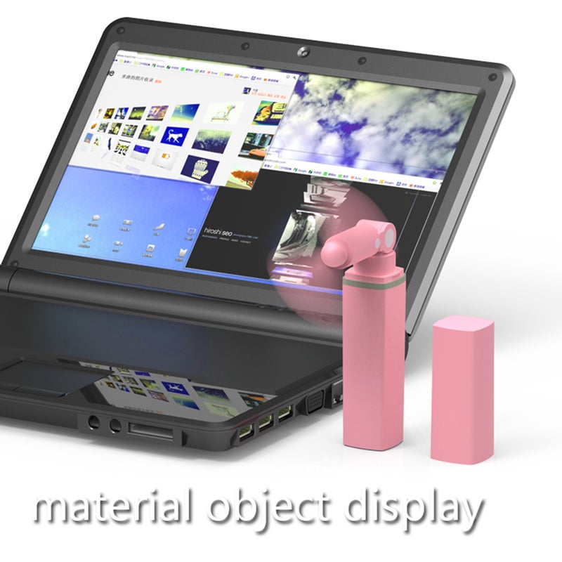 ماركة غير محددة مروحة جيب صغيرة بمنفذ USB أسود  - Image 4