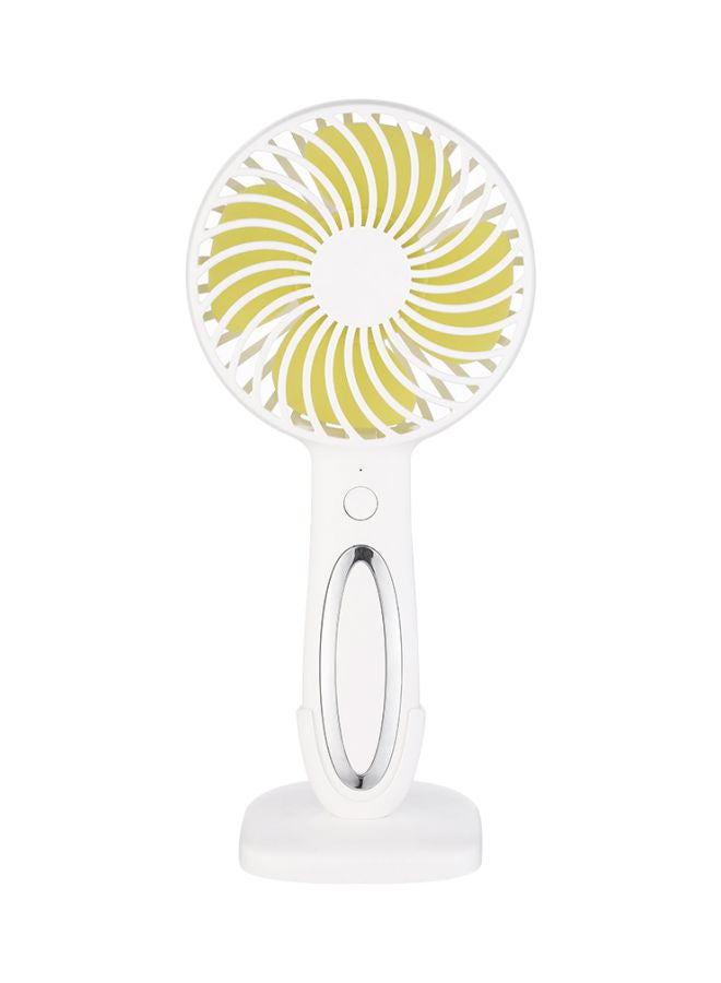 مروحة صغيرة LED محمولة H21428W أبيض/أصفر - Image 1