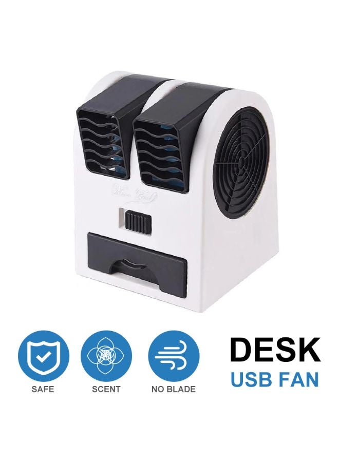 مروحة مكتبيّة مزوّدة بUSB بقدرة 3,7 وات. H29963B أسود/ أبيض - Image 3