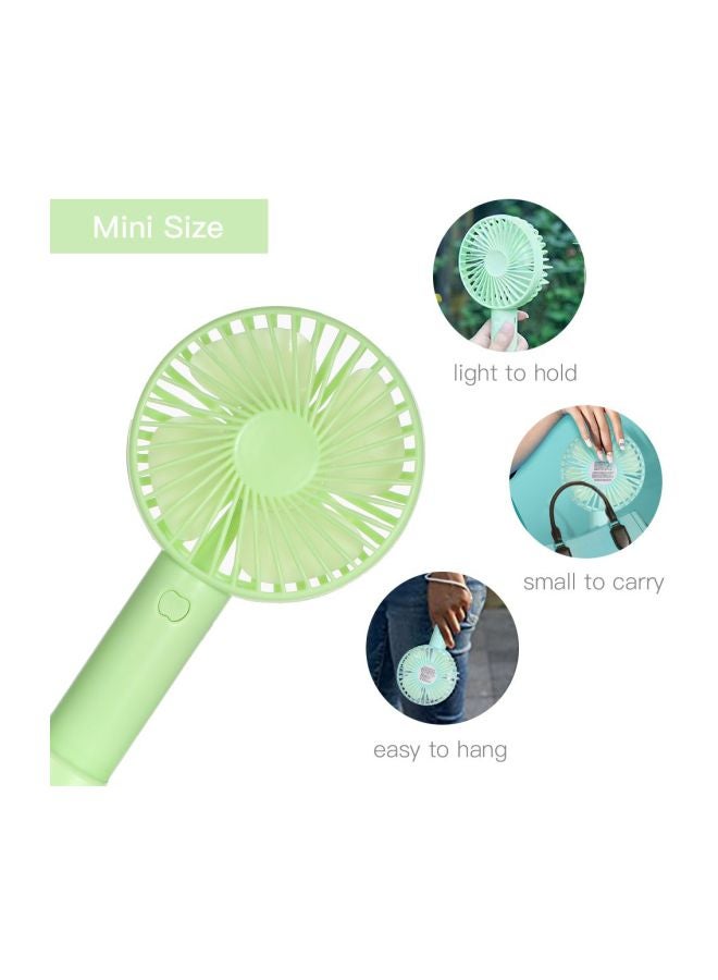 Portable USB Handheld Fan With Stand Cradle 5W H21793GR Green - Image 2
