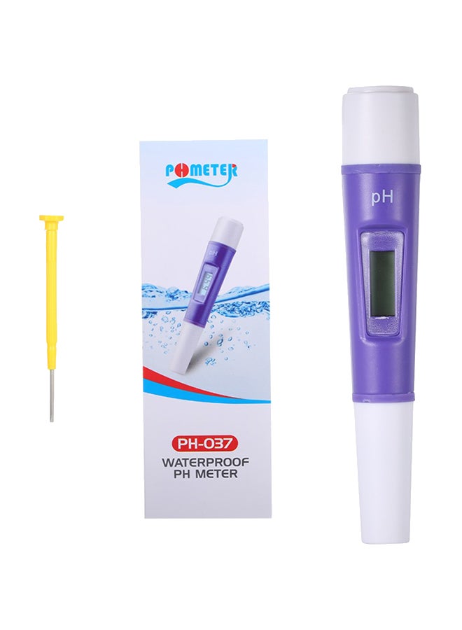 Waterproof Portable Water Quality Detector Analyzer Digital pH Tester Kit With ATC Function White/Purple  - Image 1