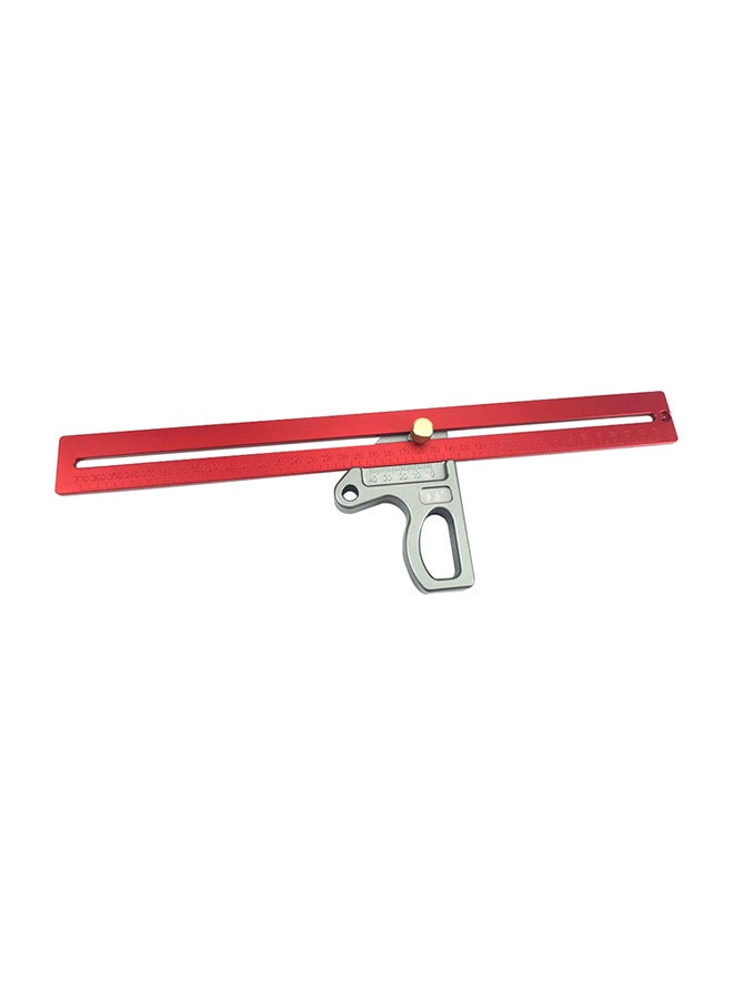 45/90 Degree Angle Ruler For Woodwork Silver/Red  - Image 1