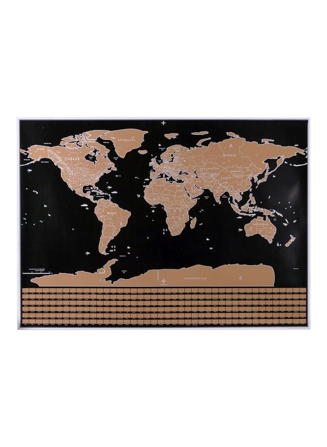 Generic World Travel Map Black/Gold  - Image 3