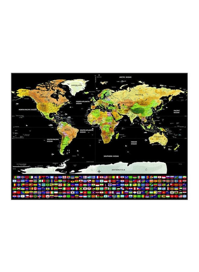 Generic World Travel Map Black/Gold  - Image 2