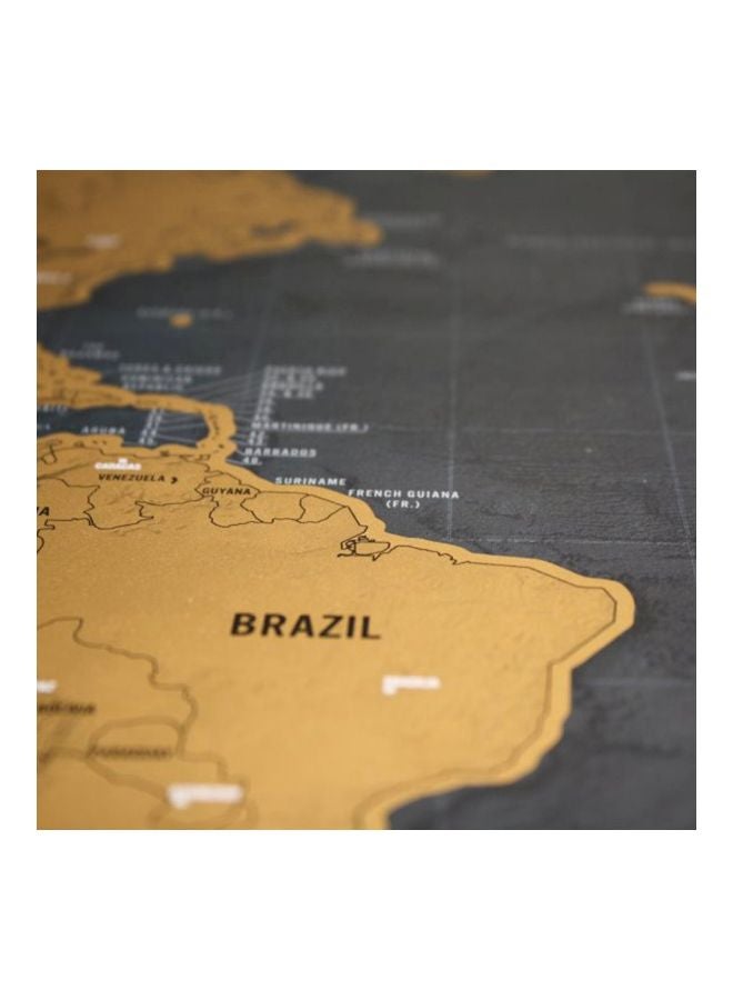 Generic World Travel Map Black/Gold  - Image 5
