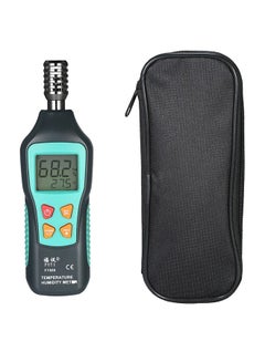 Digital Temperature And Humidity Meter Black/Green 22.5cm