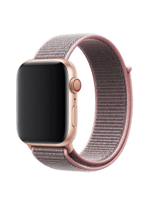 Apple Watch 42mm/44mm/45mm Nylon Sport Loop Band Pink Sand