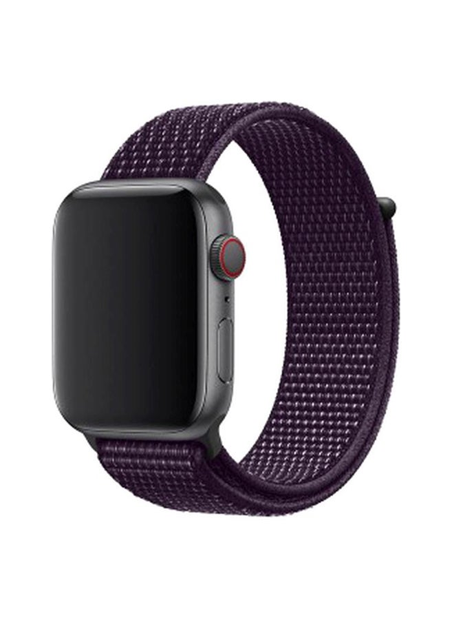 MARGOUN - Apple Watch 42mm/44mm/45mm Nylon Sport Loop Band Eggplant - Image 1